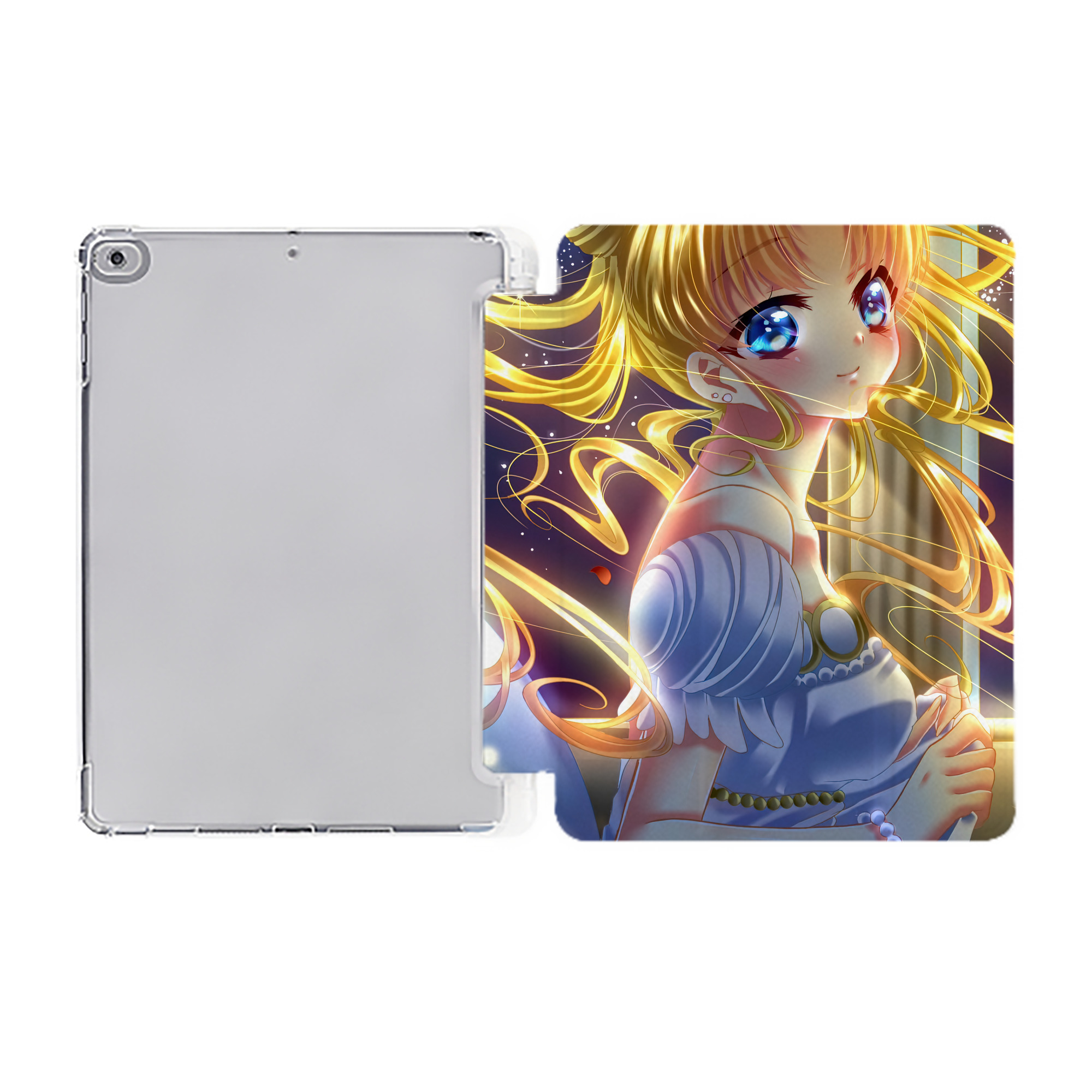 （画像用） 美少女戦士セーラームーン Sailor Moon IPad ケース ペン収納付き 三つ折りスタンド PUレザー×シリコン 対応機種9.5/10.5/10.9インチ